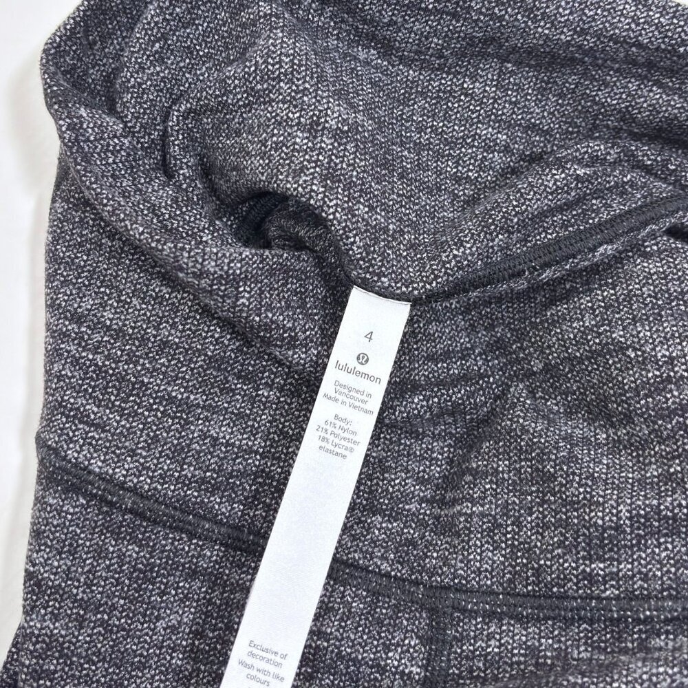 Lululemon Wunder Under High Rise Legging Size 4 Heathered Gray Black Knit Yoga - Picture 5 of 7